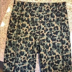 Nicole Miller Sport Camo Leopard Print Shorts